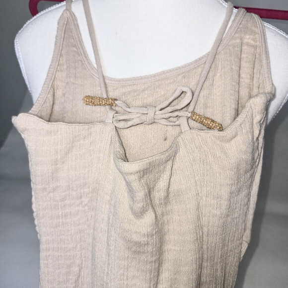 NEW FREE PEOPLE DRESS! Full length, slit w cinched waist, Tie back, size 2 - Picture 5 of 7